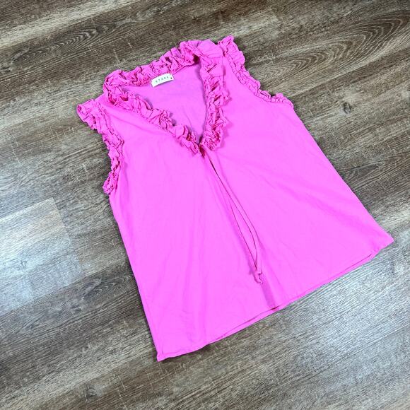 Stark X Women's Duke Top Pink Ruffle Top - Picture 2 of 6